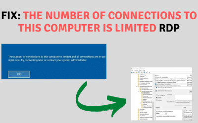 Fix: The number of connections to this computer is limited RDP
