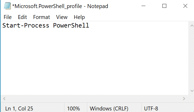 Edit profile with command