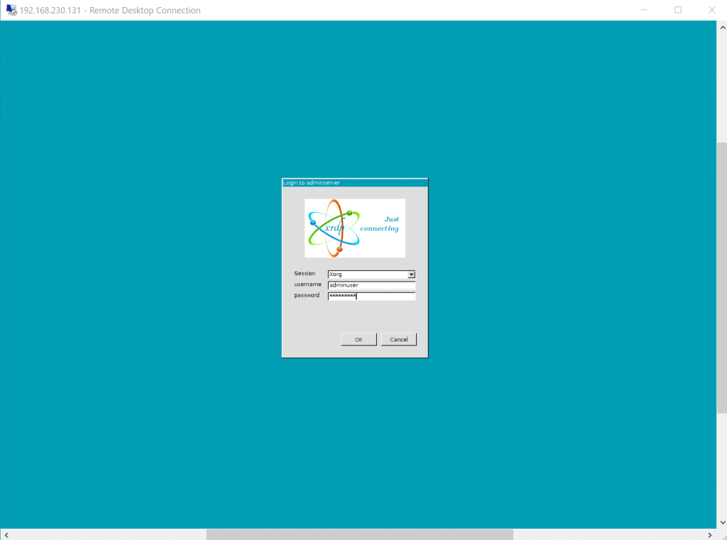 login through xrdp