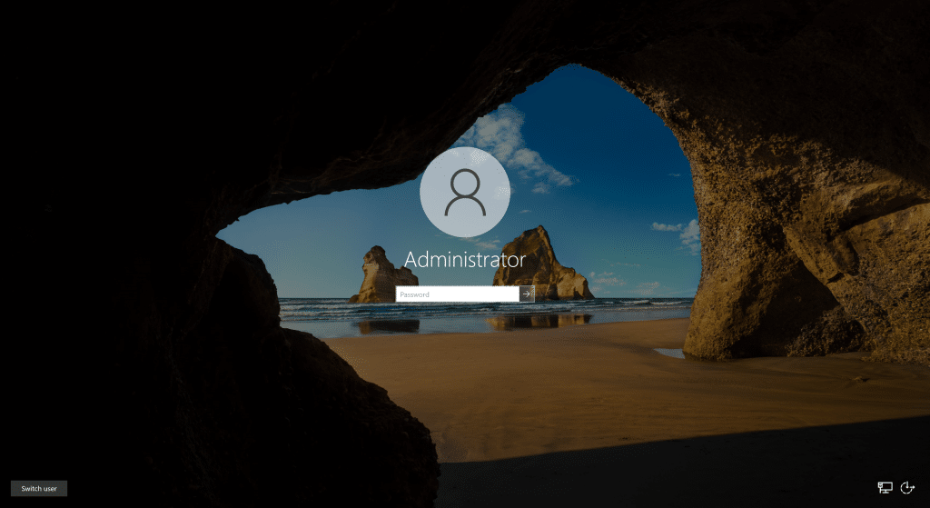 Log-in to windows Server