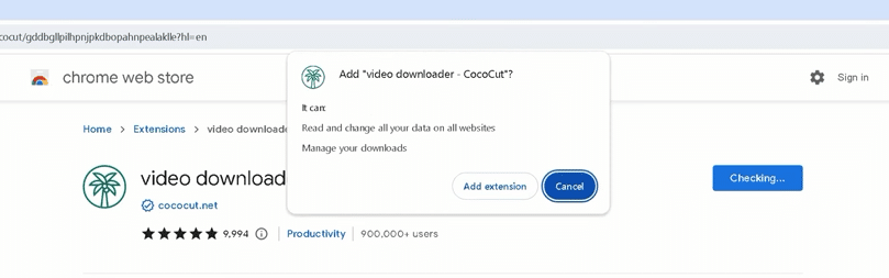add to extension button.