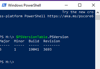 powershell version check