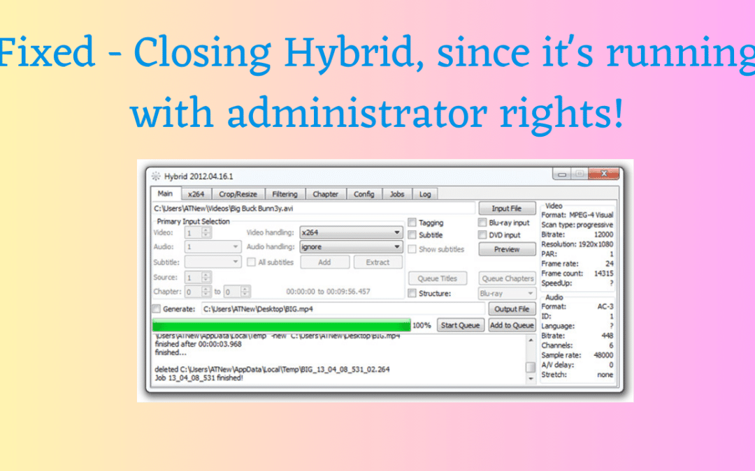 Resolving Hybrid Encoder Not Opening Issue: The Admin Rights Dilemma