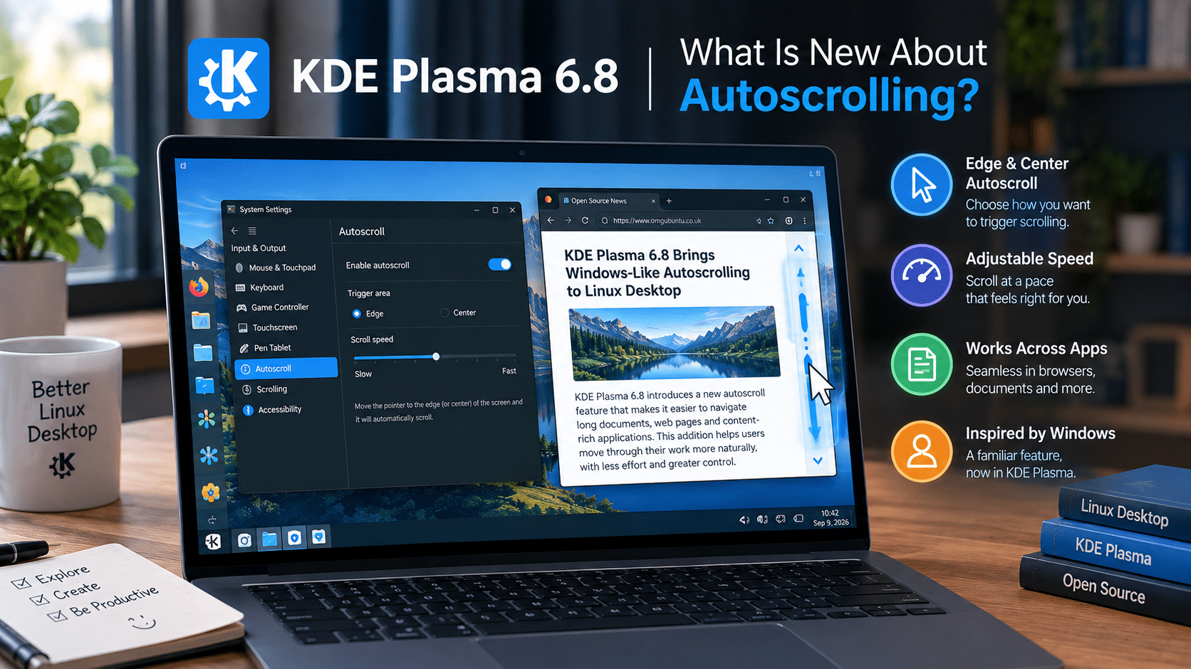 What Is New About Autoscrolling in KDE Plasma 6.8