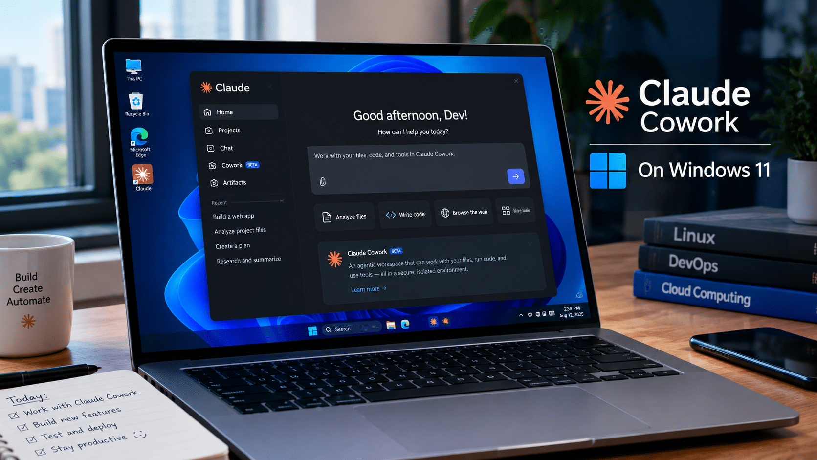 Claude Cowork on Windows 11