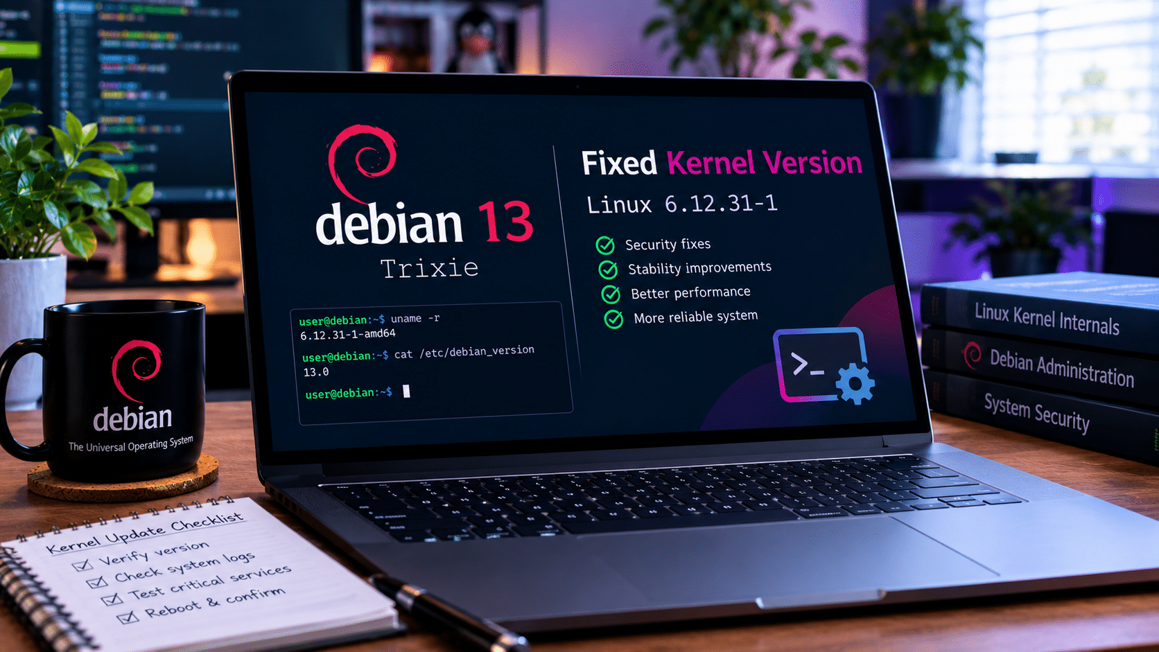 Debian 13's Fixed Kernel Version